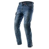 REBELHORN Vandal Mono Motorradjeans Motorradhose Herren | Armalith Denim | RE ZRO Stufe 2 Knie, Hüft und Steißbein Protektoren | 2 Belüftungskanäle | Tapered Fit