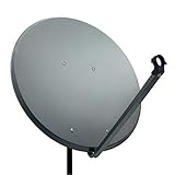 Premium X PXA100 Satellitenschüssel 100cm Aluminium Anthrazit Satellitenantenne SAT Spiegel mit LNB-Tragarm und Masthalterung