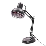 Wensiy Infrarotlampe Rotlichtlampe mit Stabilem Sockel, 150W Wärmelampe zur Linderung von Gelenkschmerzen und Muskelschmerzen, Höhenverstellbare, Rotlicht Stehlampen Set, Schwarz
