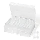 Lifewit Fotoaufbewahrungsbox 10,1 x 15,2 cm Fotoetui, 18 innere Fotohalter, durchsichtige Fotoboxen zur Aufbewahrung, Foto-Organizer aus Kunststoff für Saatgut, Karten, Handwerk, Aufkleber