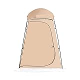 EURDFHY Pop Up Zelt Duschzelt 150D Oxford Einfache Toilettenzelte Privatsphäre Wasserdichtes Angelzelt Campingbedarf 160x160x240cm(Khaki)