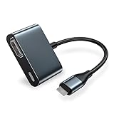 HDMI-Adapter für iPhone, Apple MFi Zertifiziert iPhone HDMI Adapter Lighting HDMI Connector Digital AV Adapter Kompatibel mit iPhone 14/13/SE/12/11/XR/X/8/7/iPad,kein Netzteil erforderlich