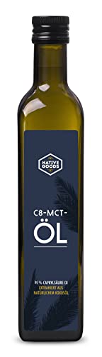 C8 MCT Öl BIO aus Kokosöl 500 ml - 95% Caprylsäure C8 - geschmacksneutral - ketogen | native goods