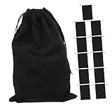 iplusmile 12 Stück Tasche Für Skibrillen Brillentragetasche Schneebrillenbeutel Brillenlinsenbeutel Sonnenbrillenbeutel Mit Kordelzug Superfeine Faser Black