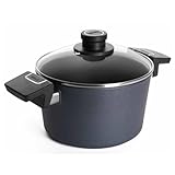 Norbert WOLL Diamond Lite Induktion Gusstopf aus Aluminium, Geeignet für alle Herdarten, bis zu 250 °C, Durchmesser: 28 cm, Inhalt: 7,5 Liter, NB-DPI-128-L