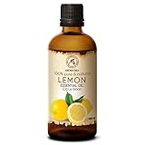 Zitronenöl 100ml - Citrus Limon - Italien - 100% Reines Zitronen Öl für Guten Schlaf - Körperpflege - Wellness - Schönheit - Entspannung - Massage - Spa - Aroma Diffuser - Duftlampe