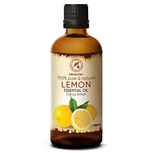 Zitronenöl 100ml - Citrus Limon - Italien - 100% Reines Zitronen Öl für Guten Schlaf - Körperpflege - Wellness - Schönheit - Entspannung - Massage - Spa - Aroma Diffuser - Duftlampe
