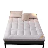 Futonmatratze in voller Größe, tragbar, aufrollbar, Gästebett, kompakte Klappmatratze für Reisen und Camping, Weiß, 120 x 200 cm, komfortables und großzügiges Design