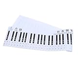 Garneck 1Stück Portable Tasten Klavier Tastatur Führerpapier Wasserdichtes Staubfestes Klavierfinger Simulationspapier für Anfänger und Lehrer Lernen von Noten