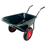 2-Rad Schubkarre Gartenschubkarre Schiebkarre Gartenkarre 100l 160kg (Metall | Kunststoff/Luftrad | PU-Rad) (Kunststoff | Luftrad) (Kunststoffwanne + PU Räder)