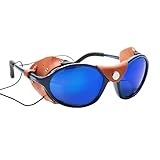 Daisan Everest Gletscherbrille Bergsteigerbrille Schutzfaktor Kat. 4, 100% UV Schutz (Blau)
