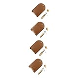 BESTonZON 4 Stück Jagdtasche Aus Leder Queue-Stick-kreidehalter Desktop-anzeigetafel Tragbare Spieltasche Haushaltsbewertungstafel Tabelle Anzeigetafel Zweifarbiges Pu-Leder Light Brown