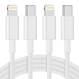 USB C Lightning Kabel [1.8M+1M 2PACK] iPhone Kabel [MFi-Zertifiziert ] i Phone Schnellladekabel Type C auf Lightning Schnellladekabel für Apple i Phone 14/13/12/11/X/XS/XR/8/iPad, Weiß