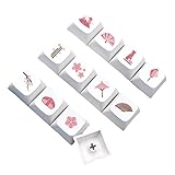 Holibanna 12 Stück Teiliges Mechanische Tastatur Keycaps mit Sublimationsdruck Ergonomische Xda Höhe Langlebig und Ölbeständig Extra Dicke Wände für Intensives Gaming Passend für DIY