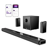 ULTIMEA 9.1 Soundbar für TV Geräte, 470 W Surround Sound System mit 2 Rear-Lautsprechern, Teilbare Dolby Soundsystem mit 6,5″ Subwoofer, RGB Sound Bar für Fernseher, HDMI/Opt/AUX/BT, Apollo S90