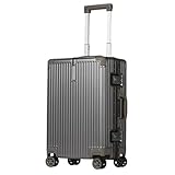 VALCLA Reisekoffer Koffer mit Rollen, großer Aluminium-Koffer, Boarding-Koffer, Boarding-Trolley, Handgepäck Weichschalenkoffer (Color : E, Size : 26in)