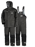 NORFIN Thermoanzug Angeln ELEMENT GRAY – Angelanzug – Jacke und Hose – wasserdicht isoliert und atmungsaktiv – windabweisend – atmungsaktives Nortex-Material – warm und bequem (M)