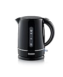 SEVERIN Wasserkocher, 1,7 L, kompakt, schwarz und leistungsstark, Kalkfilter, Kunststoff, schwarz, 2.200 W, WK 4322