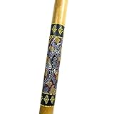Didgeridoo Bambus Holz Aborigini bemalt geschnitzt Instrument fair Gecko Schildkröte Dot Painting (bemalt Gecko)