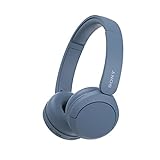 Sony WH-CH520 Kabellose Bluetooth-Kopfhörer - bis zu 50 Stunden Akkulaufzeit mit Schnellladefunktion, On-Ear-Modell - Blau