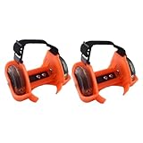 BIUDECO 1 Paar Rollschuhe Leuchtender Rollschuh Gleitrad Für Schuh Stabiles Schuhrad Schiebezubehör Roller Für Schuhe Verstellrad An Der Ferse Stabiles Fersenrad Skating-räder Orange PVC