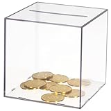 ERINGOGO transparentes Sparschwein Tipps muss Kompakter Spartopf Sparschwein klar Geld sparen Glas spardose Geld aufbewahrung hochzeitsdeko Desktop-Münzbehälter Hausbedarf Acryl