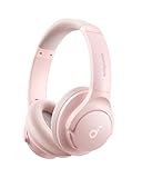 soundcore by Anker Q20i kabelloser Bluetooth Over-Ear-Kopfhörer mit Hybrid Active Noise Cancelling, 40h Spielzeit im ANC-Modus, Hi-Res Audio, tiefer Bass, Personalisierung per App(Rosa)