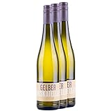 Nehrbaß - “Gelber Muskateller 2021” - Weißwein lieblich 3 x á 0,75 Liter - Vegan - Aus Deutschland (Rheinhessen) - mit Schraubverschluss - Qualitätswein