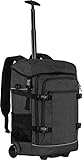 normani Backpacker Reisetaschen-Rucksack Reiserucksack mit Trolleyfunktion mit Frontloader und Handgepäckmaßen 50x37x20 cm - 37 Liter Volumen auf 3 Fächer Farbe Grau Größe 50 x 37 x 20 cm