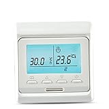 SEWACC Programmierbarer LCD Digital Raumthermostat für Fußbodenheizung Warmwasser Heizungsregler mit Manueller und Wochenprogrammsteuerung Kompatibel für Elektrische Heizsysteme