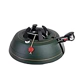 Krinner Ultra Grip L Christbaumständer Weihnachtsbaumständer inkl. Einseiltechnik Fußpedal mit Sicherungsglocke und 3,7 Liter Wassertank für Baumhöhe bis 2,7m, Kunststoff & Metall, Grün, 37 cm