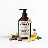 BALI CURLS Nourishing Shampoo – Nährendes Haarshampoo ohne Sulfate, Parabene und Silikone – Hochwertiges Shampoo für Naturlocken – Veganes Haarwaschmittel für geschmeidiges, gesundes Haar – 250ml