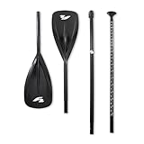 F2 SUP Paddel Kajak Alu/Carbon 4 teilig Schwarz Stand up Paddling Kayak Paddle