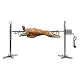 Legwfdthy Elektrisch GrillstäNder Rotisserie Grillspieß Gasgrill Satz Drehspiess Spieß Lammgrill Barbecue SpießBratengrill Elektrisches Set Mit Motor HöHenverstellbar Elektrischer Edelstahl