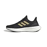 adidas Damen Pureboost 23 Shoes Sneakers, core Black/Gold met./Carbon, 38 2/3 EU