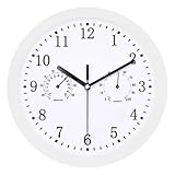 Outdoor-Garten-Wanduhr – wasserdichte dekorative Uhr, geräuschlos, nicht tickende Wanduhr, Outdoor-Wanduhr, multifunktional, leise, nicht tickende Gartenuhr für Hofdeck drinnen und draußen, 25,4 cm