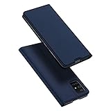 DUX DUCIS Hülle für Samsung Galaxy A71, Leder Klappbar Handyhülle Schutzhülle Tasche Case mit [Kartenfach] [Standfunktion] [Magnetisch] für Samsung Galaxy A71 (Blau)
