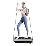 Vibrationsplatte Mit Bluetooth Muskelaufbau Ganzkörpertraining Kompaktes Design Mit Widerstandsbändern Vibrations Fitness Trainer Für Zuhause leiser Motor Home Workout