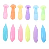 Veemoon 12 Stück Teiliges Bunte Mini Textmarker Graffiti Stifte Fluoreszierende Marker für Schule Büro Scrapbooking Glattes Schreiben Allen Papierarten Handliche Farbenfrohe Markierstifte