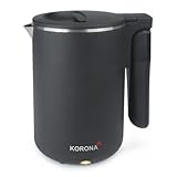 Korona 20250 Reisewasserkocher | 0,6 Liter | Ideal für Reisen, Camping und unterwegs | 800 Watt max. | Kompakt, einklappbar und platzsparend