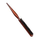 Gatuida 1 Stück Naturholz Bürste mit Wildschweinborsten Toupierkamm für Voluminöse Frisuren für Salon zur Kopfhaut für Haartypen