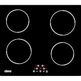 Ciarra AWBBIH4-D Induktionskochfeld 60 cm Einbau 4 Platten Kochfeld Induktion Touch-Bedienung 9 Leistungsstufen Timer
