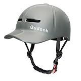 Gudook Fahrradhelm Erwachsene Männer und Frauen Helm im Baseballkappen Stil - Bequemer, Leichter, Verstellbarer und Zertifizierter Fahrradhelme (Grau, M)