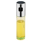 QIANGT 2 Stück Olivenölspender, 100 ml Olivenöl-Sprühgerät for Kochen, tragbares Ölspray, Glas, Küche, nachfüllbarer Essig-Saucenspender (Color : Silver)