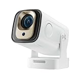 Mini Beamer, Smart Beamer 4k Heimkino, 1080P 180°Dreh Tragbarer Projektor, WiFi 6&Bluetooth Android 11.0, Auto Keystone/Trapezkorrektur, 130' Bildschirm Videoprojektor, 4000+ Unterhaltung (White)