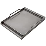 Schickling Plancha Grillplatte Groß – Massive V2A Edelstahl Grillschale 44x35cm – Großzügige Fläche zum Braten – Genau passend für alle Premio XL Grills – Made in Germany