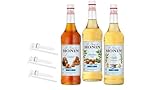 Monin Cafe Probierpaket Zuckerreduziert 3 x 1 l, inkl. 3 Pumpen