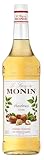 Monin Sirup Haselnuss (1 x 1,0l) - Aromatische Vielfalt für Kaffee - Cocktails und Desserts - Nussiger Geschmack