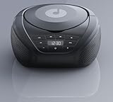 Gueray CD-Player Boombox Bluetooth Tragbarer CD Player Stereoradio mit UKW Radio Stereo-Lautsprecher USB & AUX Eingang & Kopfhörern Ports LCD-Display Fernbedienung