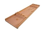 Longfield Games - 340650 - Sjoelbak Spiel Holzen Scheiben - Holland Billard Shuffleboard Holz - 120 cm